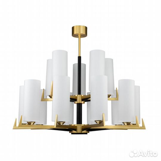 Люстра металл и стекло современная