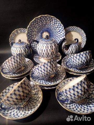 Сервиз чайный" Кобальтовая сетка". Предметы купить в Санкт-Петербурге ...