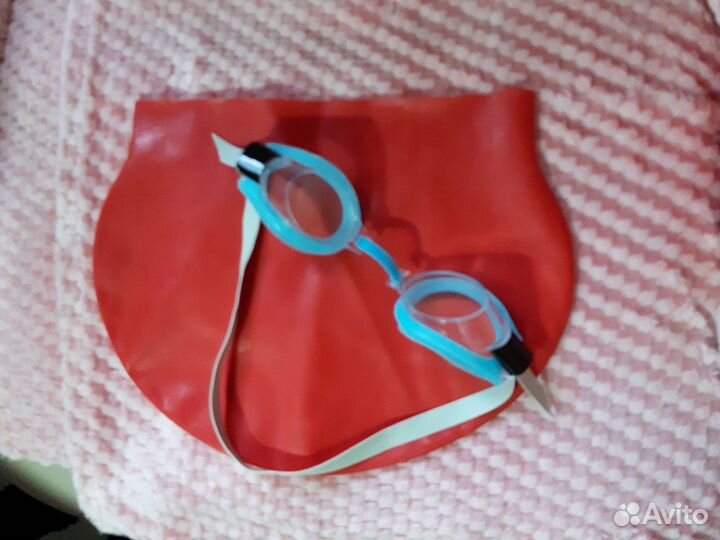 Шапочка для плавания, очки