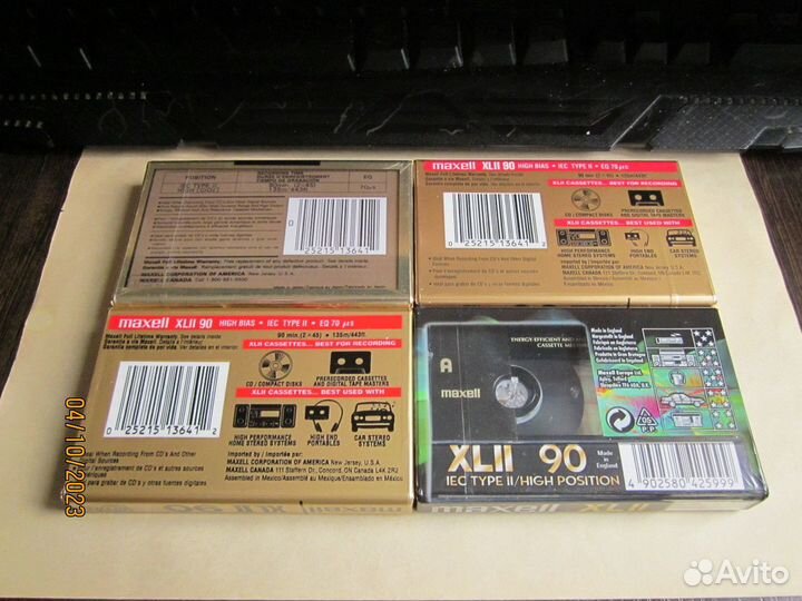 Аудиокассеты maxell xlii 90, chrome, 4 штуки