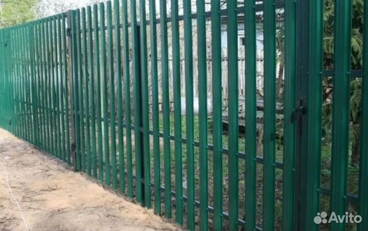 Забор металлический,калитки под ключ