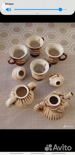 Чайный сервиз ручная работа керамика