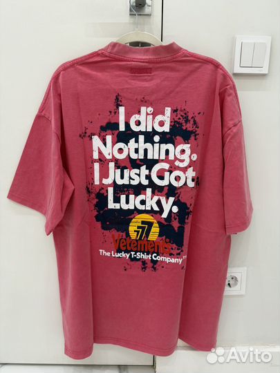 Футболка vetements lucky oversize (топовая)