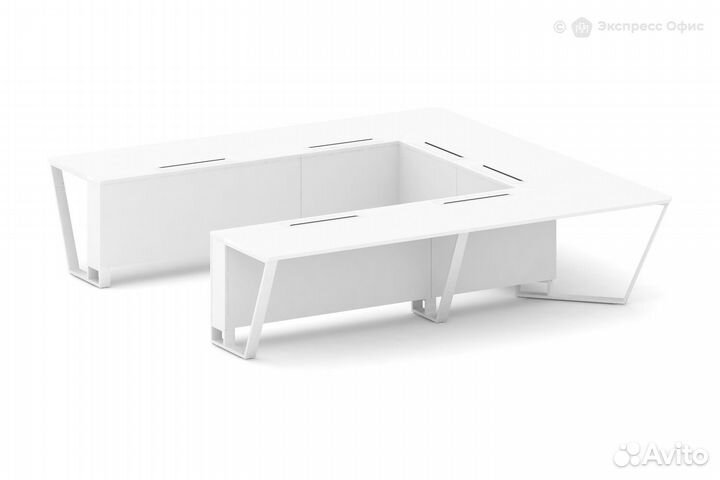 Стол для переговоров П-образный Steel Meet KD-PR.B.SP-11P