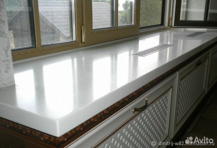 Подоконник из искусственного камня (кварц, акрил)