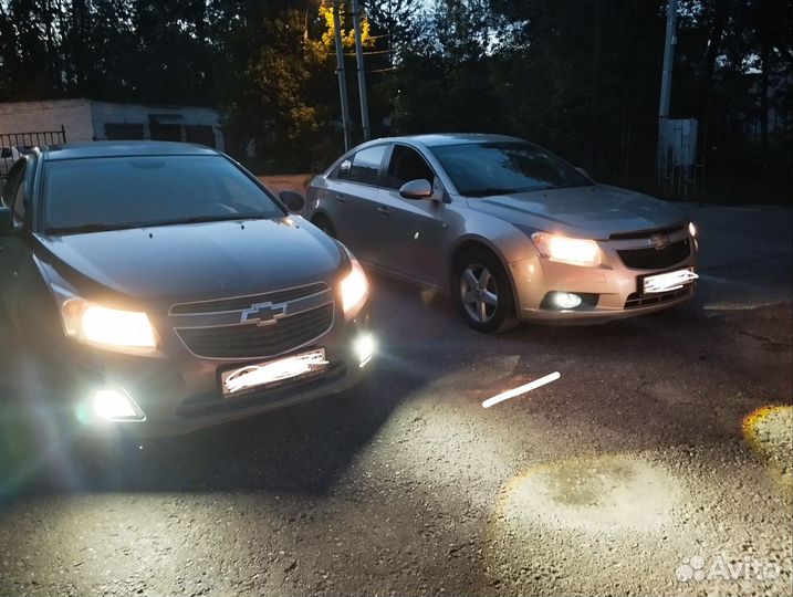 Bi-Led птф линзы на Chevrolet Cruze+кастом. крепеж