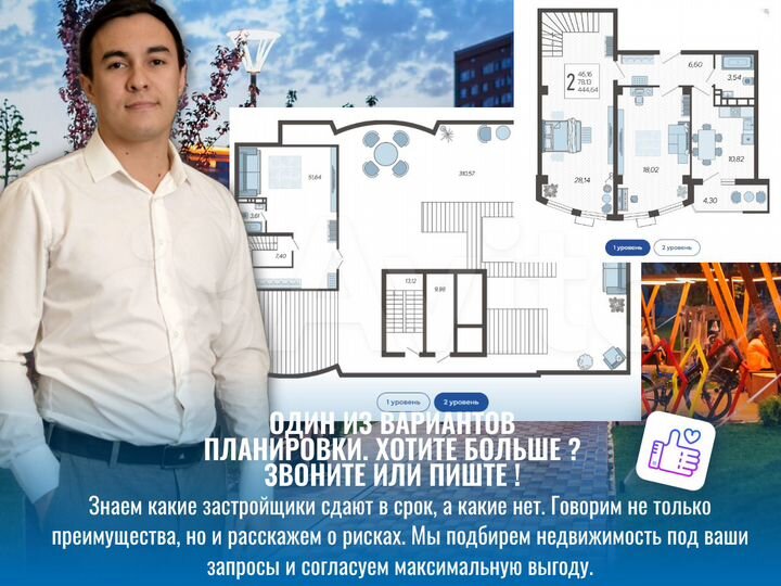 Своб. планировка, 444 м², 21/21 эт.