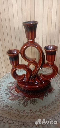 Керамический подсвечник СССР. Раритет