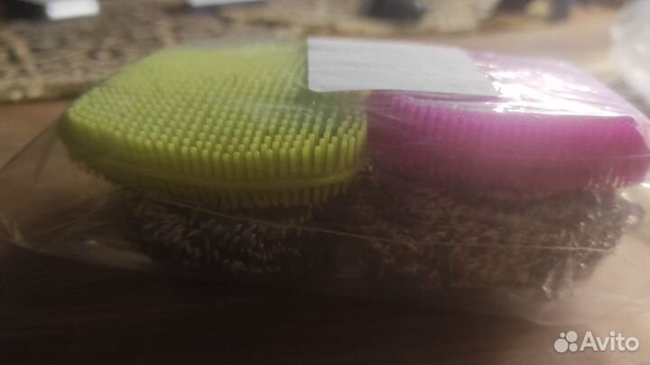 Губки силиконовые и металлические набор для посуды