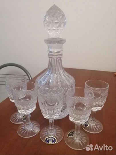 Графин хрустальный +бокалы