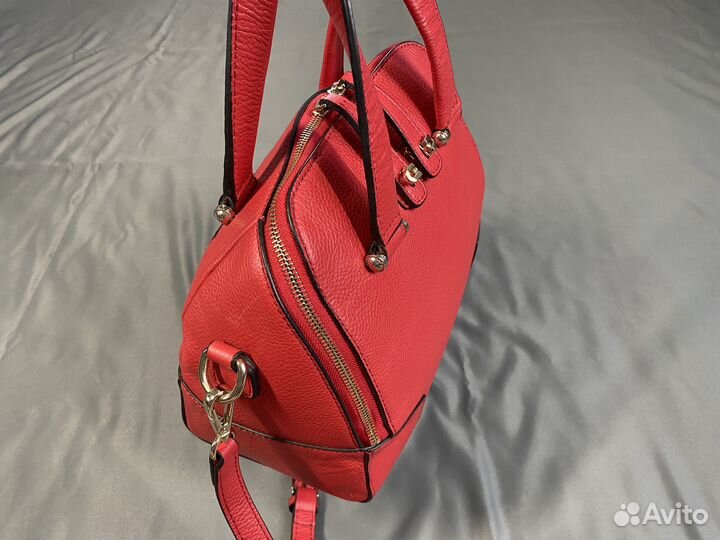 Сумка натуральная кожа красная Eleganzza Caravella