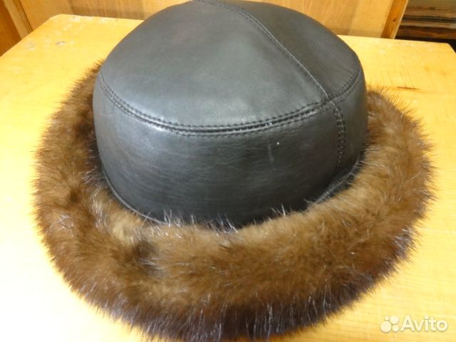 Шапка зимняя кожано/норковая женская