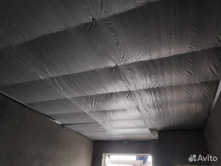 Утепление эковатой (так же- Пеноизол и ППУ)