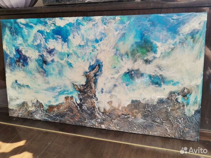 Картина море, эпоксидная смола