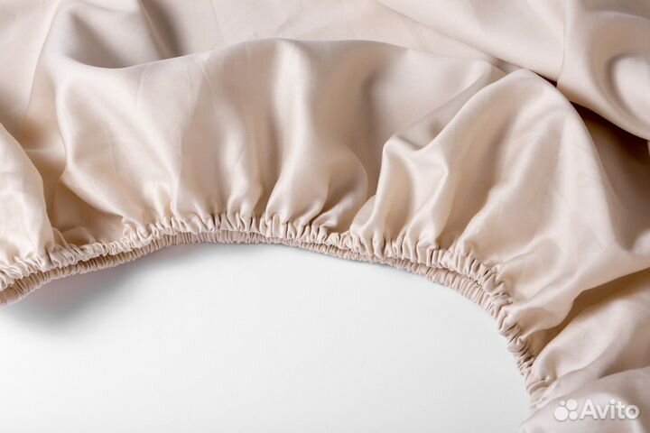 Простыня натяжная на резинке сатин