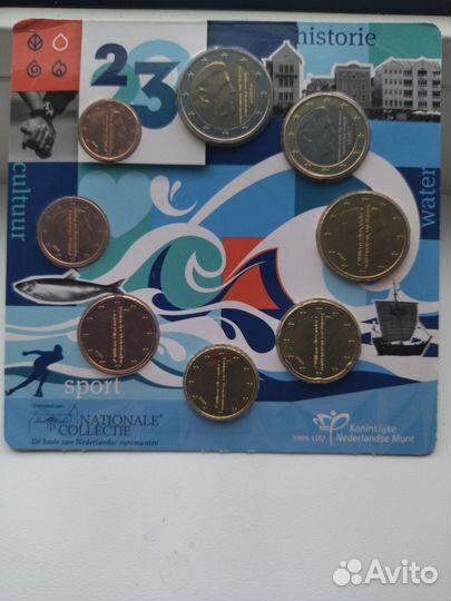 Нидерланды 2023 годовой набор монет евро