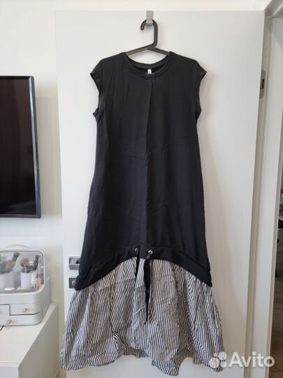 Хлопкое платье оверсайз S (Италия)