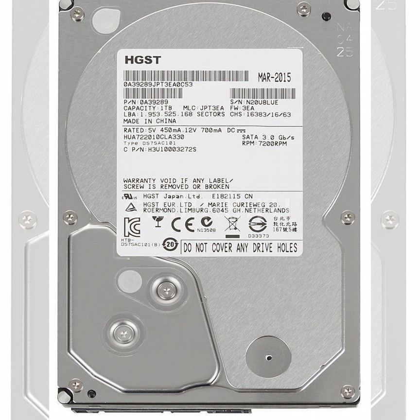 [0A39289] Жесткий Диск Hitachi 1tb Sata2 3.5 0a39289