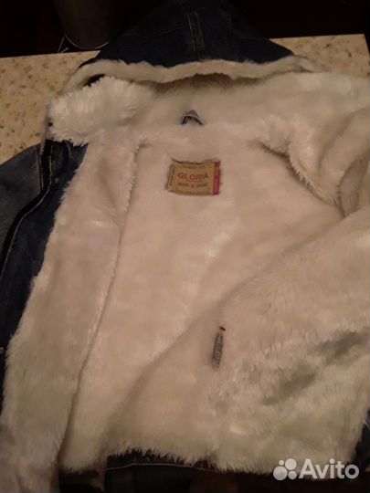 Джинсовая куртка с мехом детская