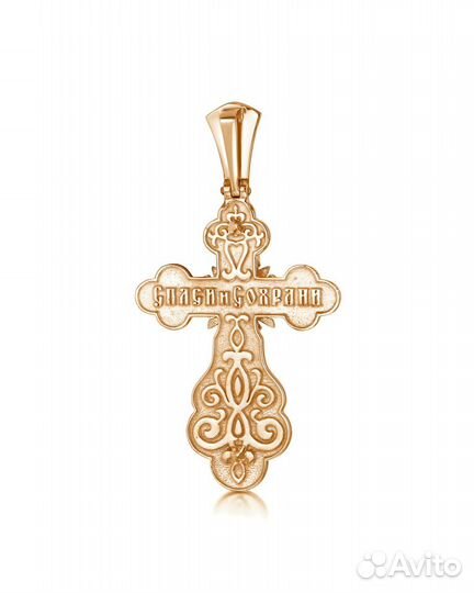 Крестик мужской золото 585 проба
