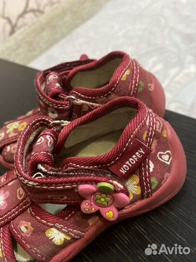 Сандали текстильные для девочки 21 раз