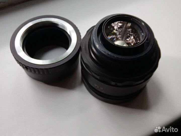 Объектив helios 44-2 с адаптером 4/3