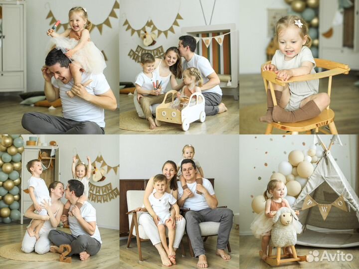 Фотосессия на годик детский семейный фотограф