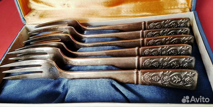Новые десертные вилки, мельхиор, СССР