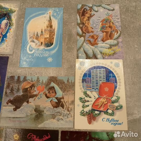 Новогодние открытки СССР