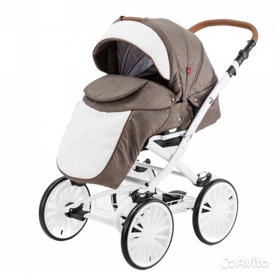 Коляска 2 в 1 BeBe-mobile ines R4 (Chocco-White)