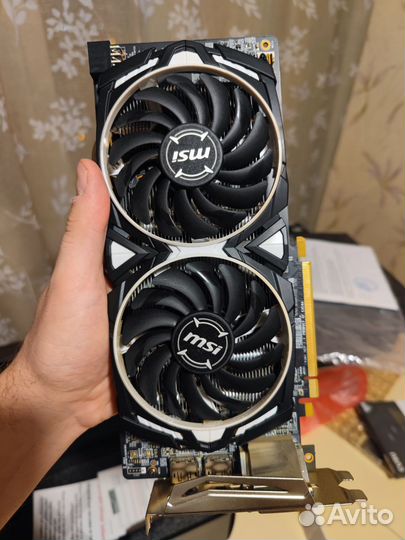 Видеокарта RX580 8GB 2304 SP MSI armor OC