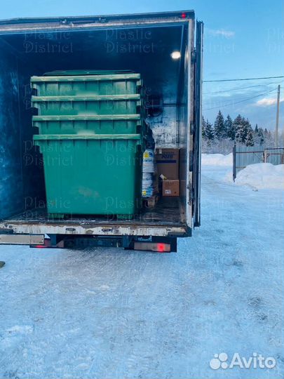 Пластиковый евроконтейнер для мусора 1100л Ч2779