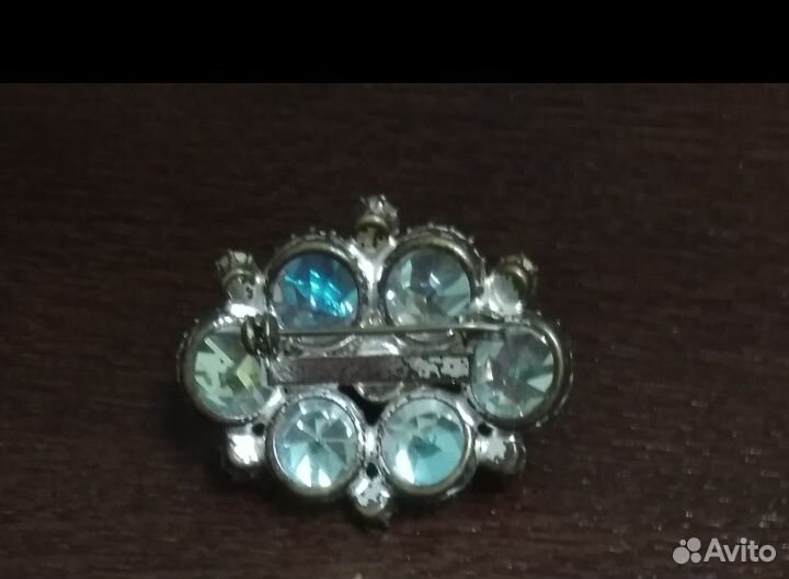 Брошь, клипсы винтажные чехия