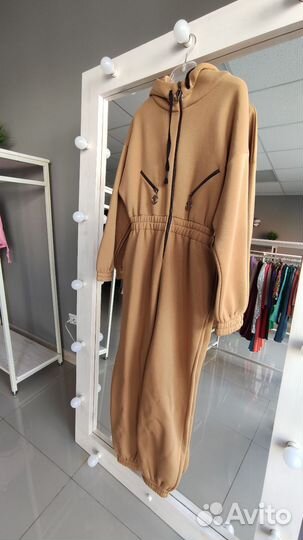 Комбинезон на флисе женский