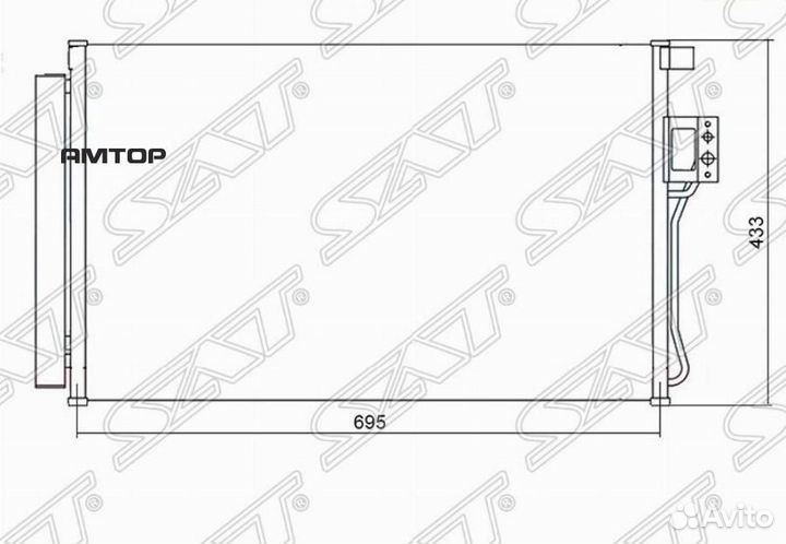 SAT ST-HY06-394-0 Радиатор кондиционера Hyundai Sa