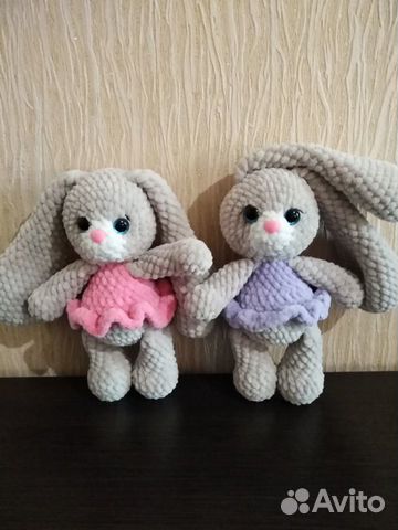 Игрушка плюшевая зайка ручной работы в наличии