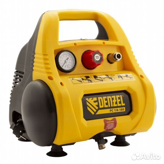 Компрессор безмасляный Denzel рс 1/6-180 1, 1 кВт