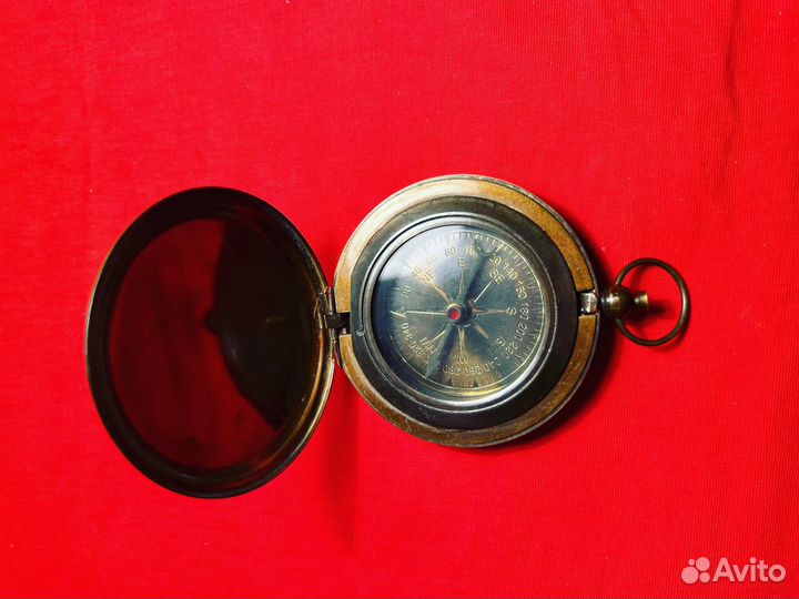 Англия Старинный Морской большой Компас Бронза