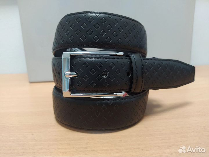 Мужской кожаный ремень. Брючный