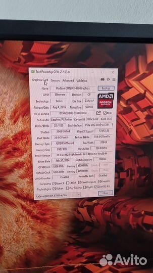 AMD Radeon RX470 8Gb Sapphire DVI