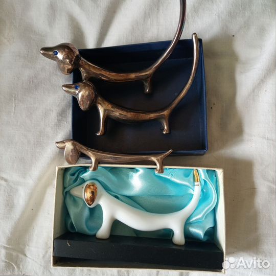 Статуэтка такса, подставка для колец