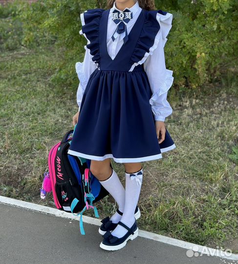 Школьный сарафан для девочки 140