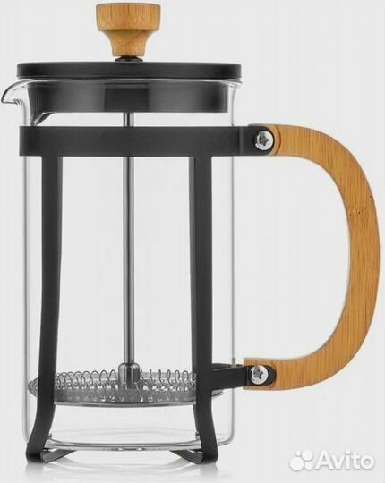 Френч-пресс кофейник Bamboo Black (600 мл) Walmer