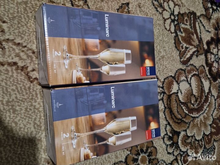 Хрустальные бокалы для шампанского