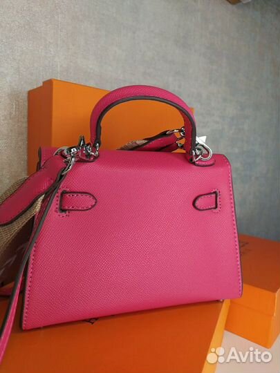 Сумка Hermes Kelly mini розовая