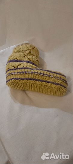 Сапожки вязанные на спицах