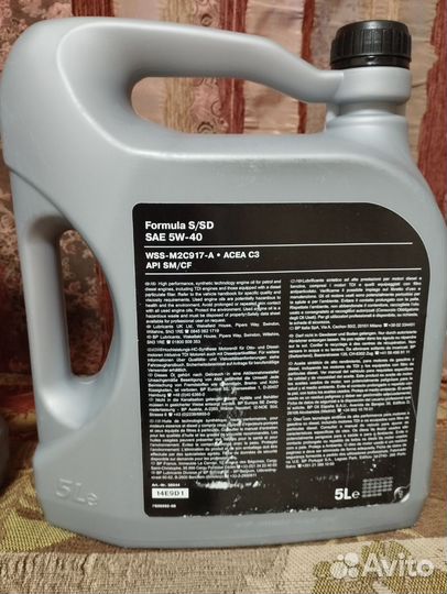 Оригинальное масло Ford formula 5w40 и 5W 30