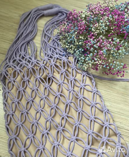 Сумка авоська макраме