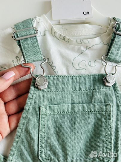 Футболка и комбинезон са 62