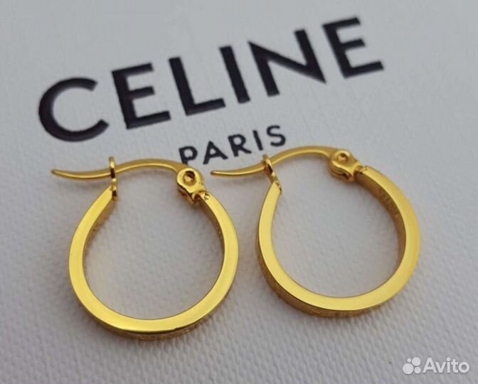 Серьги Celine текущая коллекция